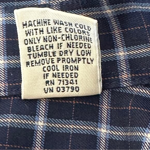 LL Bean Men’s Short Sleeve Cotton Plaid Shirt Large Tall EUC - Picture 9 of 11